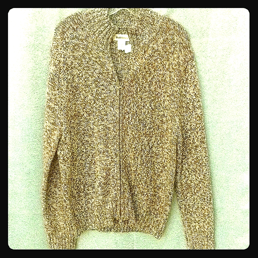 Ruff Hewn Large knit soft sweater cardigan L wool cotton